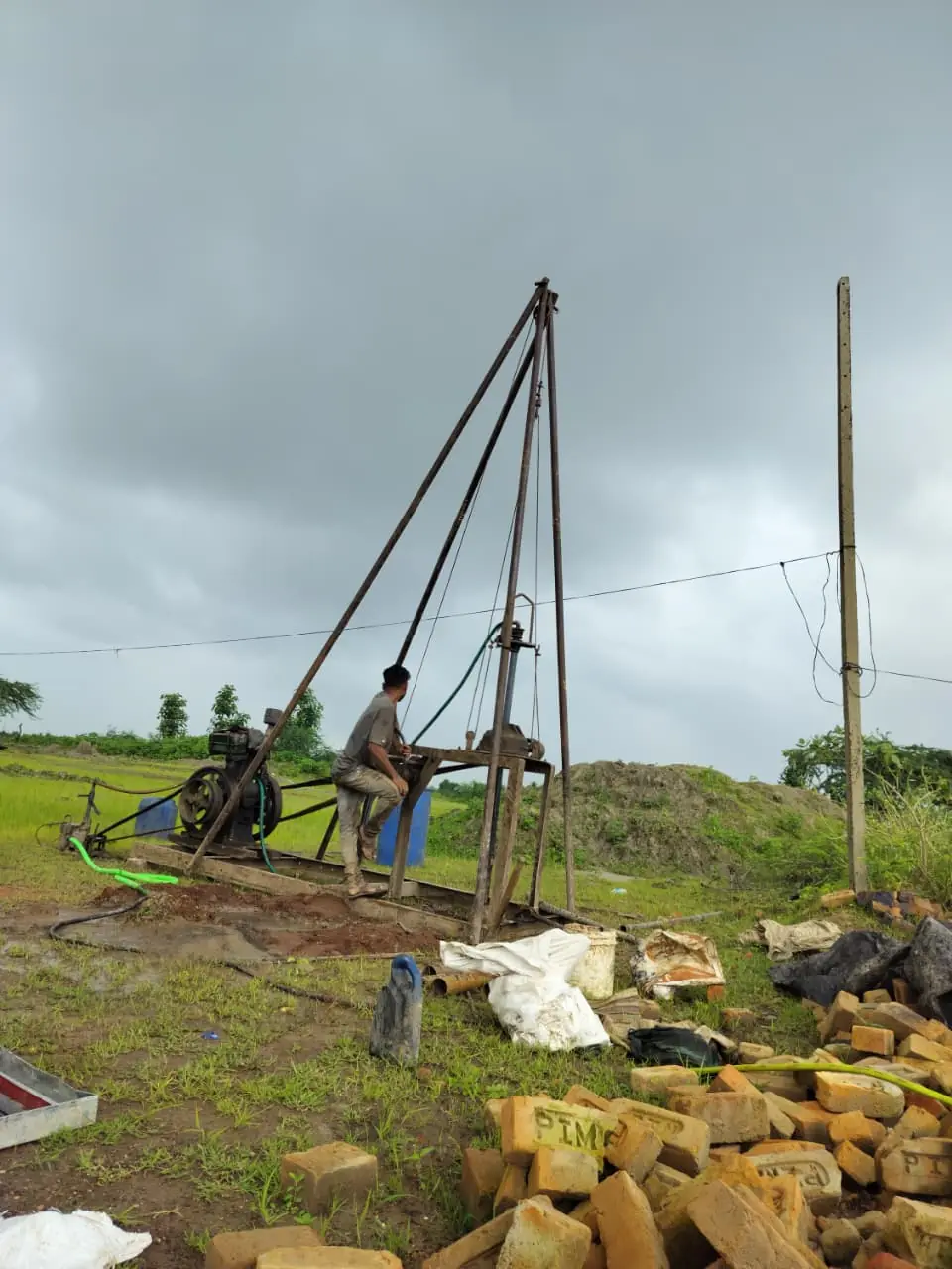 Geotechnical site visit for standard penetration test (SPT) soil assessment